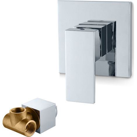 Einhebel-Duscharmatur aus Kupfer zur Wandmontage, quadratische Einhebel-Duscharmatur für Badewanne und Dusche, für Badezimmer
