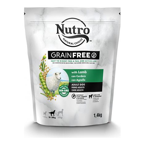 Nutro Grain Free Adulte Chiens Medium Race, Agneau, 1,4 kg