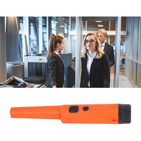 TC-17 Tragbarer Metalldetektor, wasserdichter Metalldetektor für die Schatzsuche im Freien, Sicherheitskontrollen an Bahnhöfen, Metallortung, kleiner Schatzdetektor für Gold und Silber (Orange) (1/5)