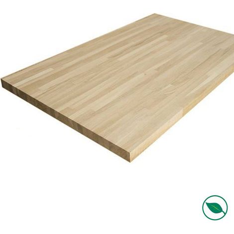 Plan de travail chêne massif lamellé collé 2000 × 900 × 40 mm – FSC Mix 70 %
