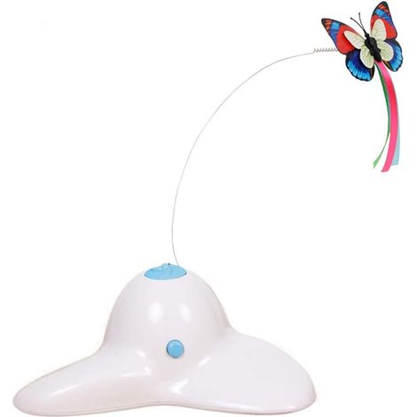 Jouet interactif pour chat - Jouet d'intérieur interactif avec papillon rotatif à 360° - TREETALK (1/5)
