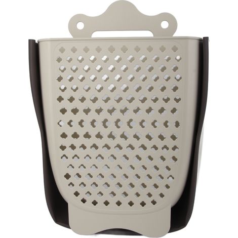 Panier à linge suspendu en plastique pliable et peu encombrant, panier à linge sale mural pour salle de bain XL (1/5)