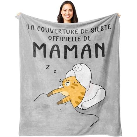 Cadeaux de Noël pour maman de la part de sa fille et de son fils, couverture moelleuse 150x130 cm, cadeau d’anniversaire, fête des mères ou Saint-Valentin (1/5)