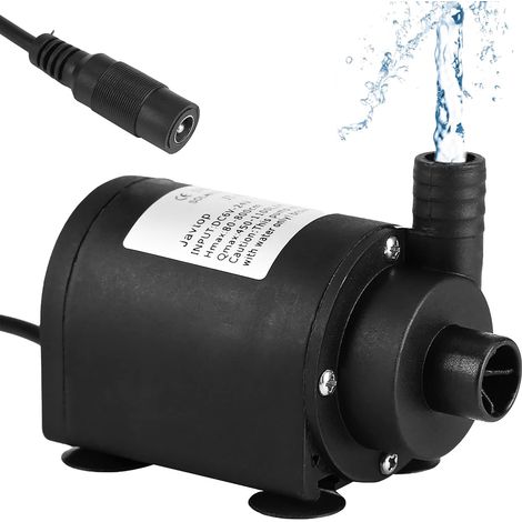 pompe bassin exterieur pour aquarium 1000L/H 7M,Mini pompe à eau submersible, pompe sans brosse de circulation d'eau chaude DC 24V pour aquarium, aquarium, étang, culture hydroponique (1/5)