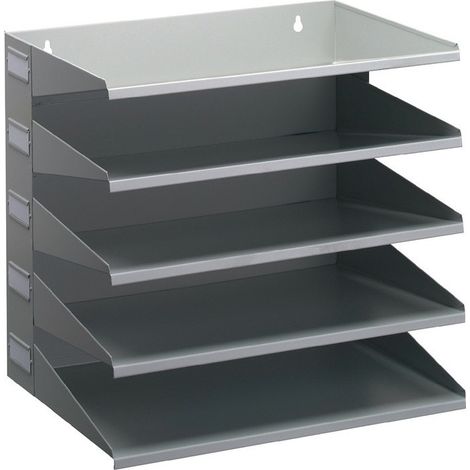 Estación de clasificación 5 compartimentos A330xL360xF250mm chapa de acero gris claro DURABLE