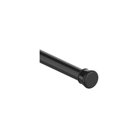 Barre télescopique noire sans perçage de 50 à 80 cm pour rideau de douche ou de porte (1/5)