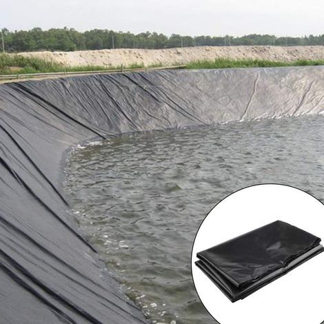 Feuille lourde en caoutchouc noir (2M x 3M) doublure de bassin à poissons piscines de jardin membrane HDPE - RWLiner pour bassin (1/5)