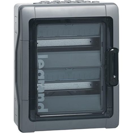 Wasserdichtes Plexo³-Gehäuse 2x18 Module mit vormontierten Eindrückkappen für Direktdurchführung - LEGRAND - 1925 (1/2)