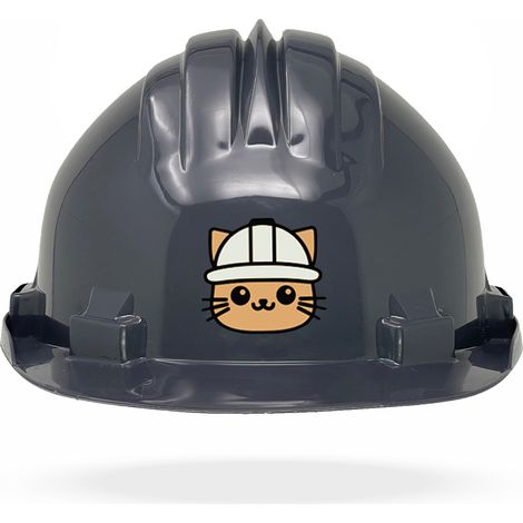TAMS® Kinderhelm - Drehverschluss Grau Katze