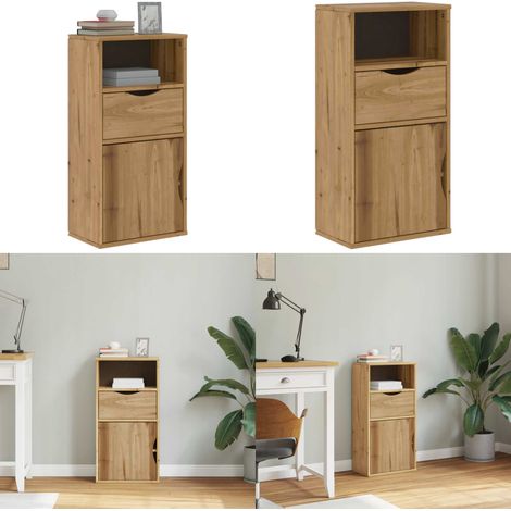 vidaXL Beistellschrank mit Schublade ODDA 40x24x79cm Massivholz Kiefer (1/5)