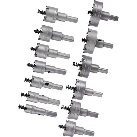 13-teiliges Set aus 16, 18, 20 und 22 mm Hartmetallbohrern und Lochsägen aus Edelstahl (1/5)