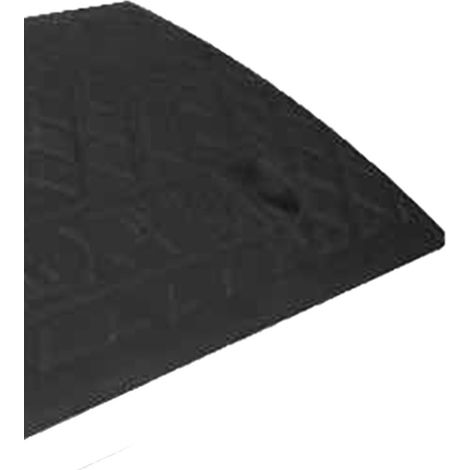 Ralentisseur de vitesse incliné noir et jaune, plaque en plastique léger pour stationnement routier, rampe de sol, 9cm, noir (1/3)