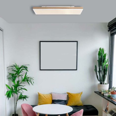 [GEBRAUCHT] B-Ware Globo Deckenleuchte Deckenlampe LED Holz dunkel CCT Leuchtmittel inklusive Dimme (1/2)