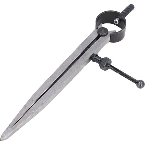 Flachfeder-Anreißzirkel, Teilzirkel aus Kohlenstoffstahl, Dickenmesser mit Schnellmutter für Holzbearbeitung und präzises Anreißen. (1/5)