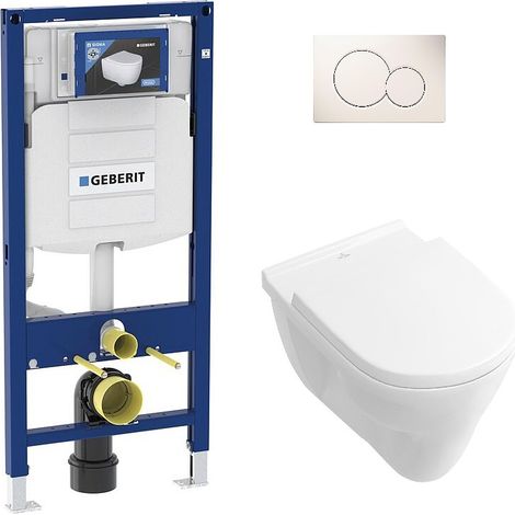 Pack Bati support Geberit et WC plat Villeroy & Boch O.Novo suspendu (1/5)