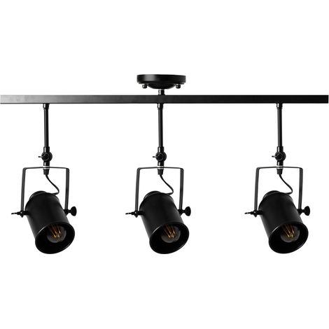 LAMPADA A SOSPENSIONE APP487-3C SPOT 3 NERO 3-PUNTI LUCE E27 10,5X70X38CM