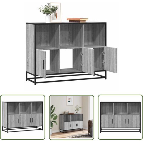 vidaXL Sideboard Grau Sonoma 100x35x76 cm Holzwerkstoff (1/5)