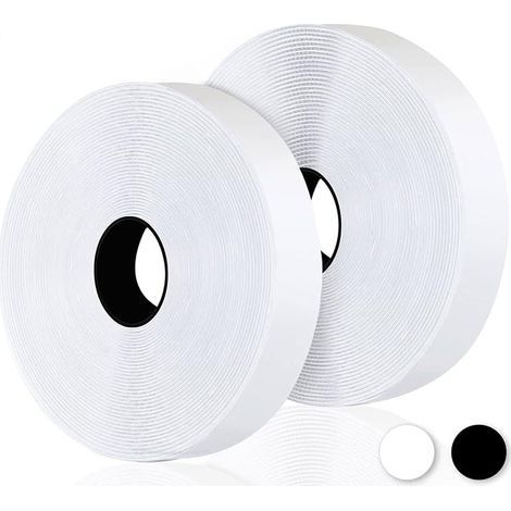 Ruban adhésif double face blanc 20 mm x 8 m pour fixation de cadres photo (1/5)