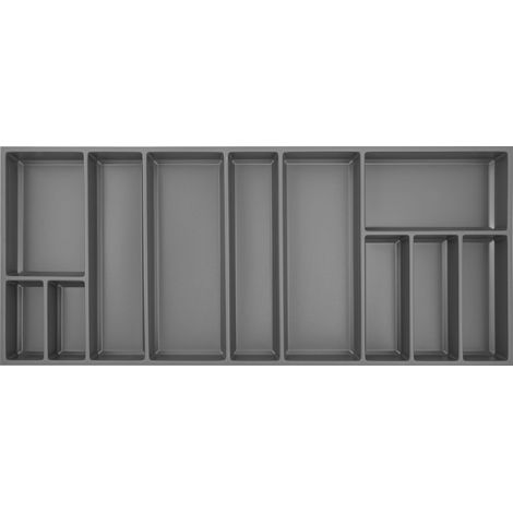 Agoform Besteckeinsatz Sky 550/120 Besteckkasten aus Kunststoff schiefergrau genarbt