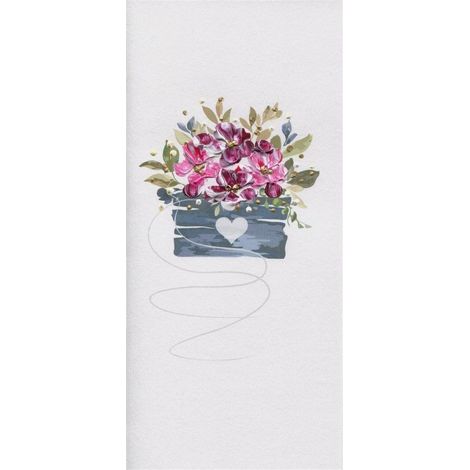 Cartolina DL NS con fiori - Fiori in vaso