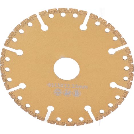 Disque de coupe circulaire segmenté multi-usages à lame de scie diamantée pour la maçonnerie de pierre, 115 x 22,23 mm (1/5)