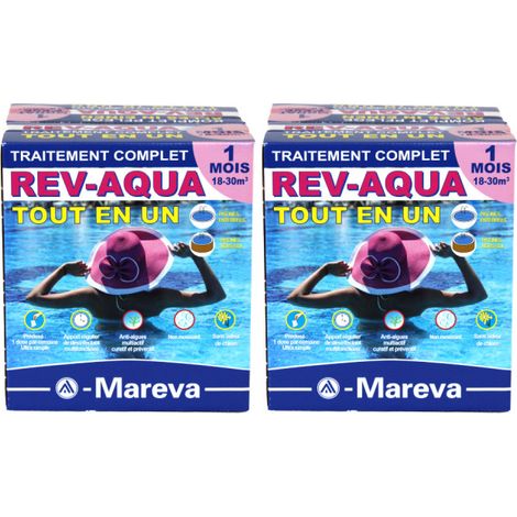 2er-Set Rev-Aqua MAREVA Komplettbehandlung für Pools von 18 bis 30 m3 - 2 Monate