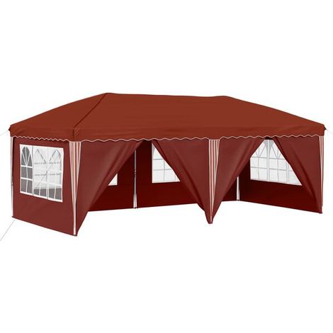 Tente de réception pliable, 575 x 288 x 245 cm, terre cuite. (1/5)