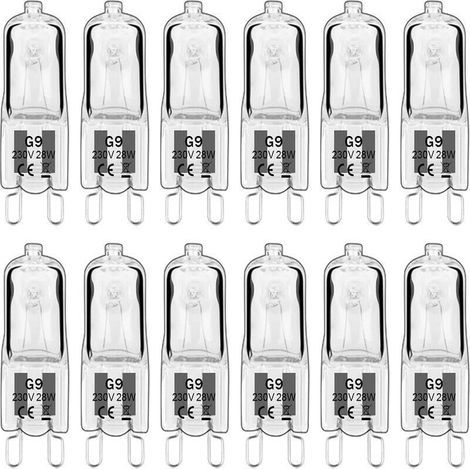Ampoule LED G9.Ampoule Halogene G9 28W 230V. 350LM 2700K Blanc Chaud Dimmable. G9 Ampoules Capsule. pour Lustres. Lampes de Paysage. Appliques Murales. éclairage d\'armoire. Lot de 10 (1/5)