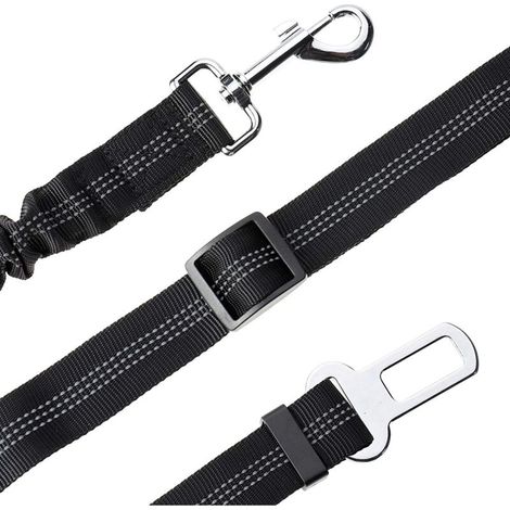 Harnais de sécurité pour chien, lot de 2, réglable, 63 cm, noir (1/5)