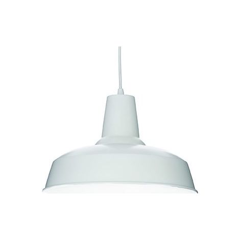 Ideal Lux Moby - Luminaire suspendu à 1 ampoule Dome Blanc, E27 (1/2)