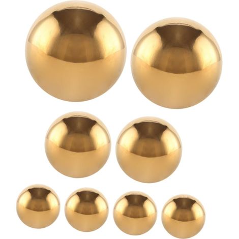 Lot de 8 Globes Réfléchissants de Jardin en Acier Inoxydable Poli Miroir, Sphères Creuses Élégantes pour Décoration Extérieure Chic (1/5)
