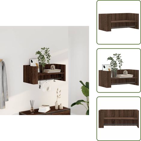 Étagère murale chêne marron 70,5x35x30,5 cm bois d'ingénierie - Étagère Murale - Étagère Suspendue - Rangement Mural - Meuble De Salle À Manger - Décoration Murale (1/5)