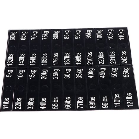Étiquette De Poids Pour Équipement De Fitness - Autocollant Durable Pour Haltères - Identification Claire Pour Salle De Sport - Lot De 10 Pièces (1/5)