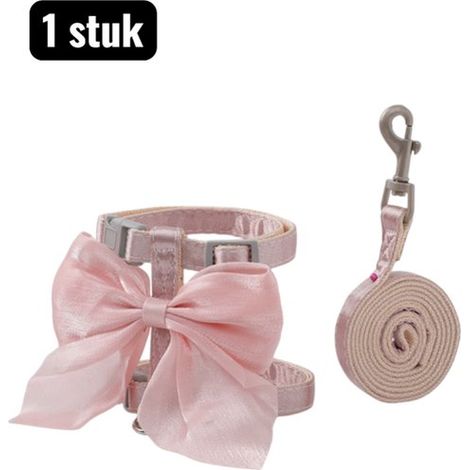 1 unidad, Correas para perros, Arnés seguro para gatos con lazo grande, Arnés de escape para gatos, Ajustable y cómodo, Rosa (1/5)