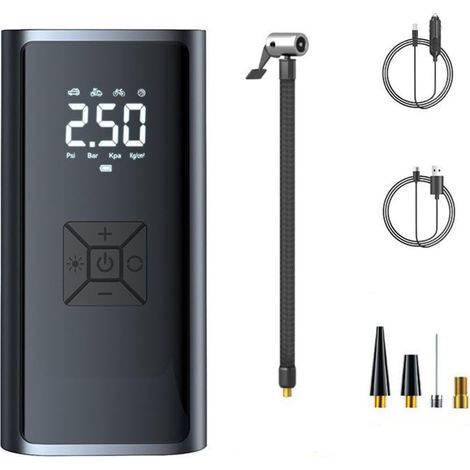 Compresseur à Air Portatif pour Mercedes-Benz GLC AMG SUV (X253), Gonfleur Pneus avec Préréglage de Pression Automatique et Fonction dArrêt Automatique,B-Black