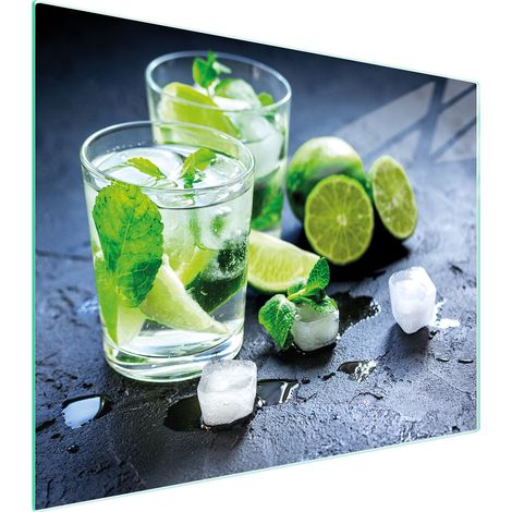 Planche à découper en verre 52x40 vert citron (1/5)