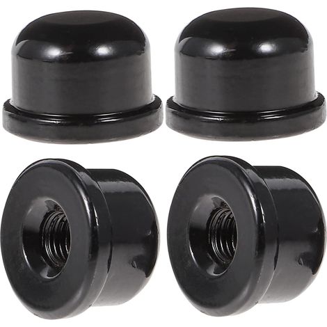 Lot de 8 Embouts de Lampe en Métal Noir pour Décoration Chic, Support d'Abat-Jour Harpe, Sécurité Ajoutée et Prévention du Glissement pour Lampes de Table (1/5)
