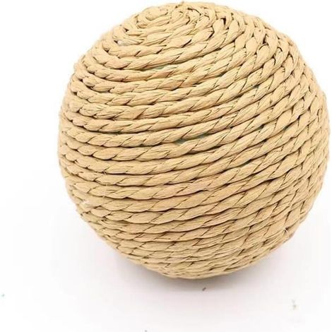 Giocattolo per gatti, grande palla di sisal da 8 cm, interattivo e resistente. (1/4)