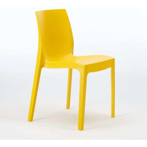 22 Sedie Rome Grand Soleil polipropilene impilabili bar offerta stock - Giallo