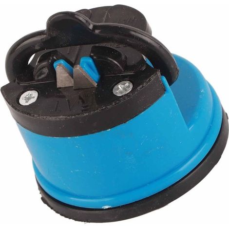 Sharpener of knives, tool of sharpening manual of scissors with suction cup for kitchen blue (1/5)