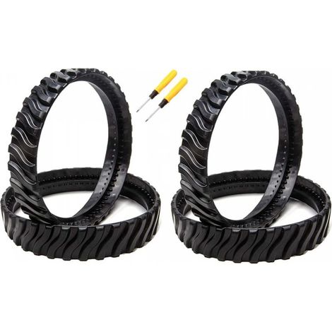 4 pcs chenilles adaptables pour pneus Zodiac MX6 MX8 MX9, Baracuda Robot Nettoyeur de Piscine R0526100 avec 2 tournevis Accessoire pour robot de piscine (1/5)