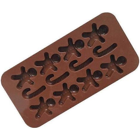 Moule à chocolat de Noël, moules en silicone pour fondant, bonhomme en pain d'épice, cupcakes, décoration de gâteaux, bonbons, biscuits, plateaux à desserts (1/5)