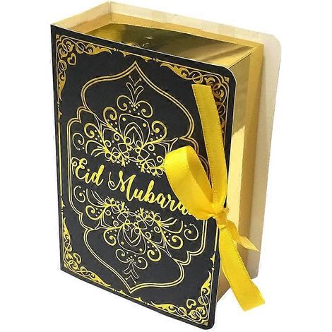 10 Schachteln Süßigkeiten in Form des Buches des Korans, Ramadan Eid Mubarak Geschenke, Verpackungen für Pralinen und Kekse, Kareem Dekorationen, islamische Partyboxen. (1/4)