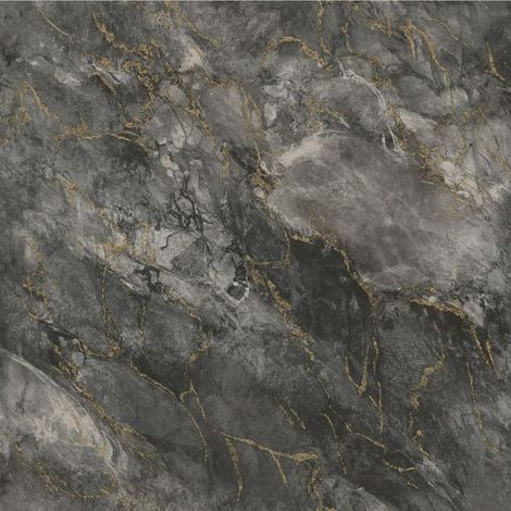 Modern Black Marble Paper Wallpaper Gold Detail Paste The Paper Home Decor (1/4)