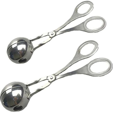 1 pièce Pince à boulettes de viande, acier inoxydable alimentaire, ergonomique et résistante, idéale pour cuisine maison et préparation de viandes hachées (1/3)
