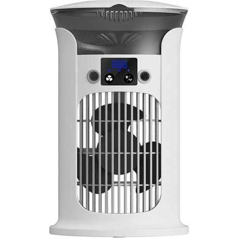 Ventilateur de Bureau 180 ° Oscillant 3 Niveau Fine Mist Tower Fan avec 880 ML Réservoir d'eau USB Charge 20db 7 Couleur d'éclairage Abs Plus Frais pour la Maison, Tour de Bureau (1/5)