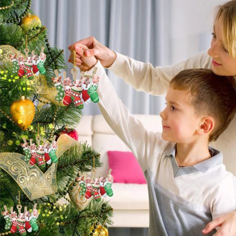 Pendentifs de Noël en bois : paresseux, éléphant, cochon, requin, décoration pour sapin de Noël et fête à la maison (1/4)