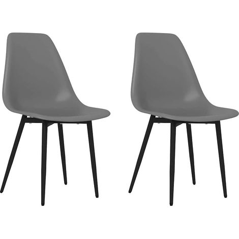 Maison Exclusive - Sedie da Pranzo 2 pz Grigie in PP (1/5)