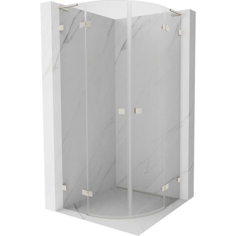 Cabine de douche semicirculaire pivotante Mexen Lunar L 100 x 100 cm, transparent, nickel brossé - 833L-100L-100P-97-00 (1/5)