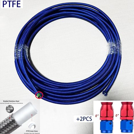 Adaptateur de rotation (0 bleu, AN4), tuyau de refroidissement de carburant en PTFE